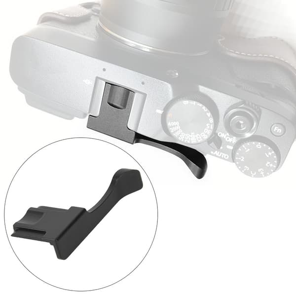 Slitesterk tommelgrep i aluminiumslegering for FUJI X E2S E2/E1 X A3/2/1/X Pro2/1 X M1 kamera (svart)