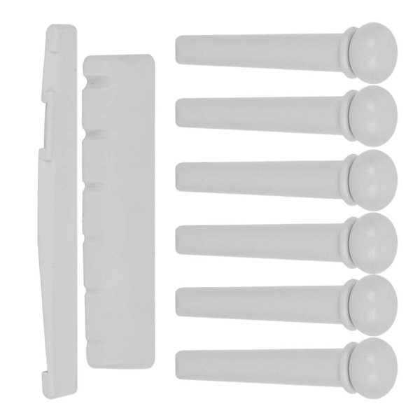 Gitarrstallpinne mutter sadel POM Folk gitarr universal delar ersättning pack tillbehör vit