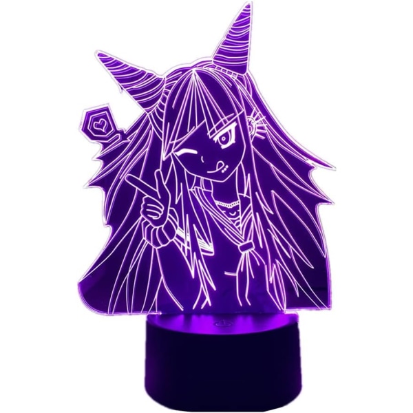 Akryl 3D-lampa Anime Mioda Ibuki Figur 7/16 Färg Illusion Led-lampa Rumsinredning Belysning Nattlampa Barn Julklappar (med fjärrkontroll)