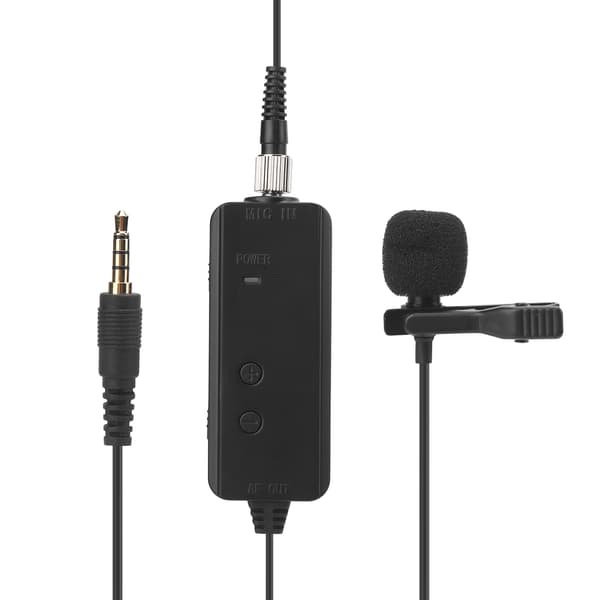 EY580S Støyreduserende opptakskrageklipsmikrofon for Live Vlog/Intervju Plukkemikrofon