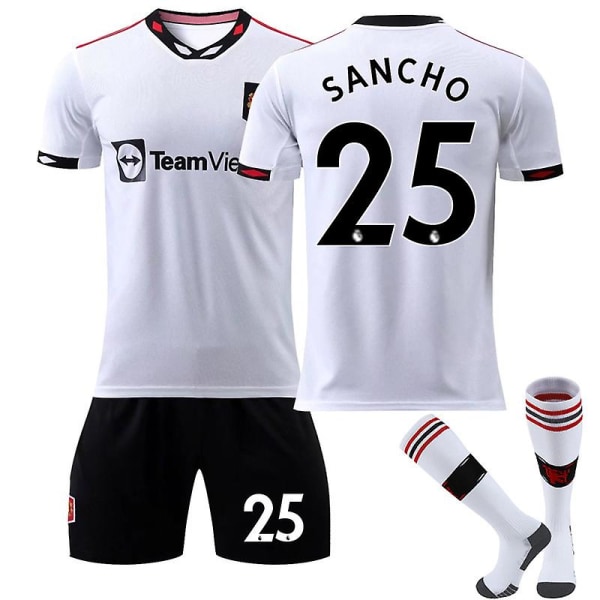 Säsong 22-23 Manchester United bortafotbollsträning i tröjadräkt Sancho NO.25 L