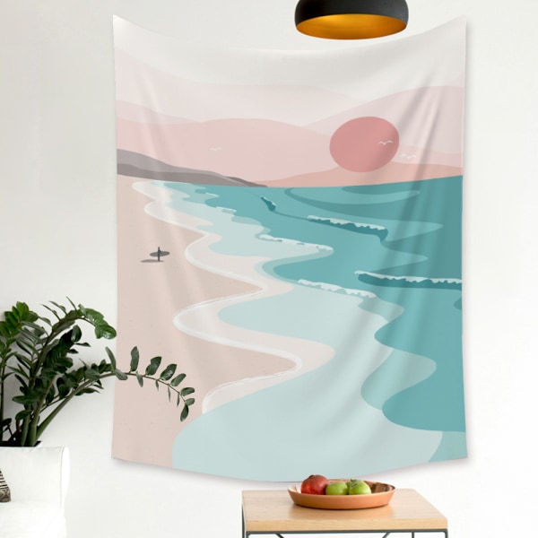 Wekity Mountains Gobeläng Estetisk Konst Hembakgrund Tyg Dekor Present Gobeläng för Vardagsrum Sovrumsdekor (8, 51 X 59 tum)