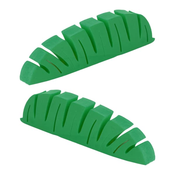 2-pack Makeupborste Torkställ Bladform Multifunktionell Makeupborste Torkställ Stativ med Starkt Lim Grön
