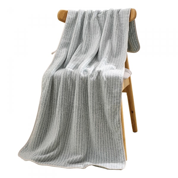 Badlakan 2-pack Badlakan Fluffy, Korallfleece, Mjuk, Vattenabsorberande, Snabbtorkande, Randig Handduksset Mörkgrön