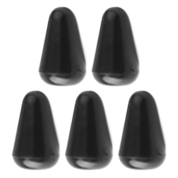 5 st Pickup Selector Switch Tip Elektrisk Gitarr 5 Växelspak Knopplock Plast Hatt Universal Tillbehör Svart