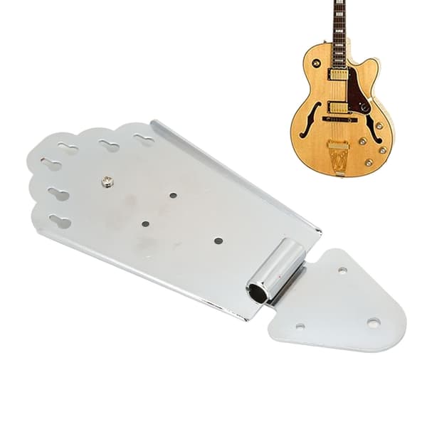 Jazz Gitarrstall Metall Fläktform Jazz Gitarrstall Ersättning för Semi Hollow Elgitarr TillbehörSilver