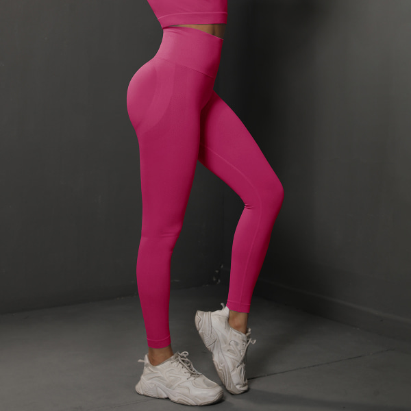 Butt Lifting Workout Leggings för kvinnor, Scrunch Butt Gym Seamless Booty Tight (L)