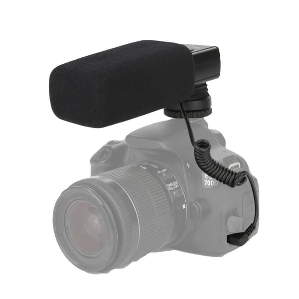 K&F Concept S5 stereovideomikrofon med blitsskoadapter for DSLR-kamera videokamera
