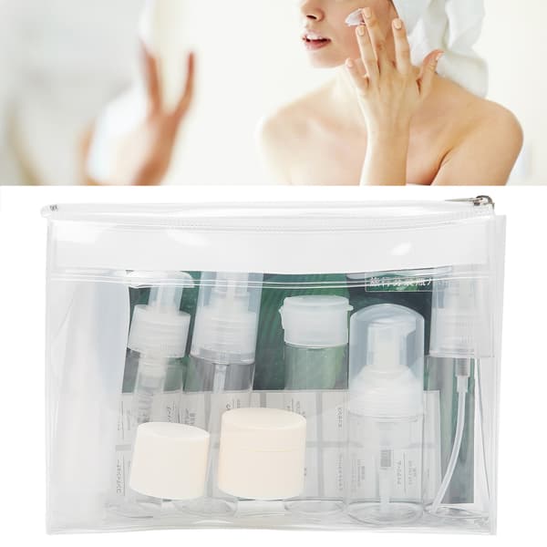 8-pack Plastflaskor för Resor, Läcksäkra Kosmetiska Toalettartiklar, Sprayflaskor