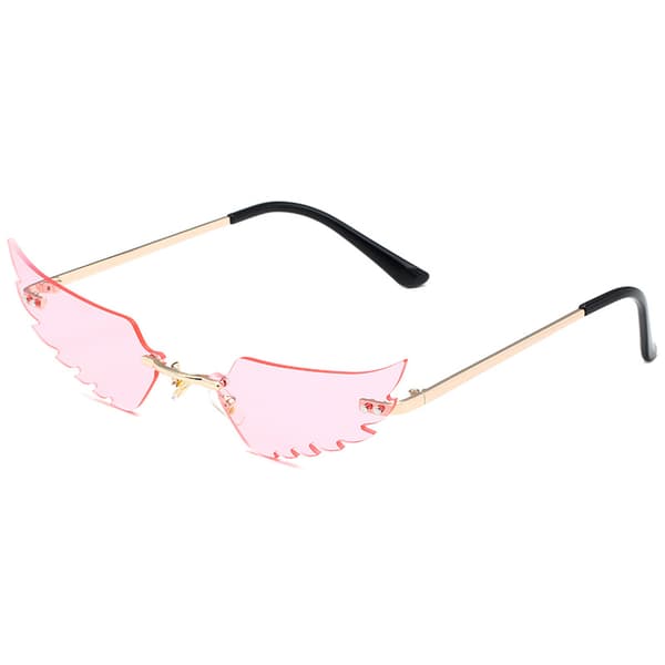 Klassiske V8 Siamese One Piece solbriller Fine Rimless Stilig Retro Design for Kvinner Menn
