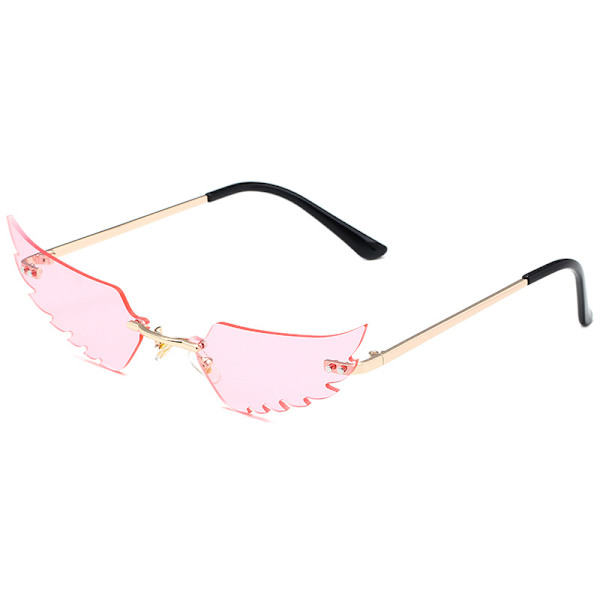 Klassiske V8 Siamese One Piece Solbriller Nice Rimless Stilfuldt Retro Design til Kvinder Mænd