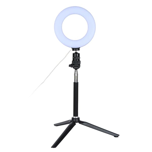 6 tommer ringlys dæmpbar LED-fyldlys med stativ til video live kamera makeup