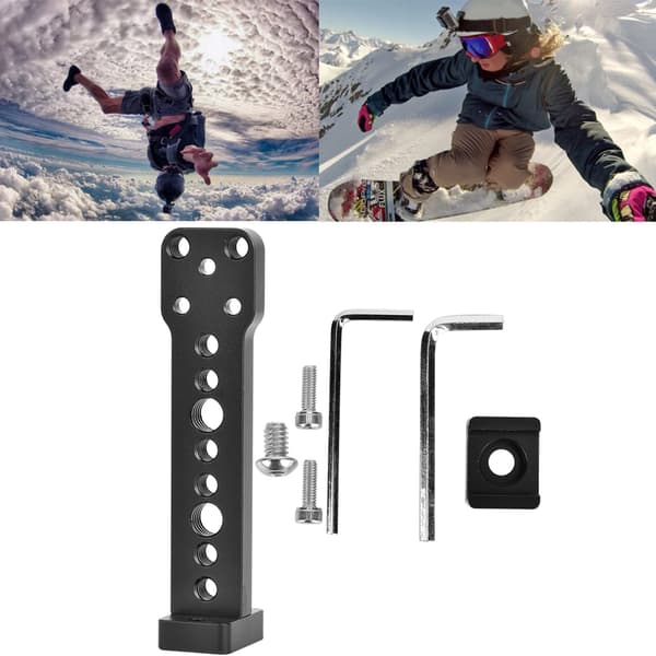 Sort aluminiumslegering kamera ekstern monteringsplade fast mikrofon til DJI Ronin s SC
