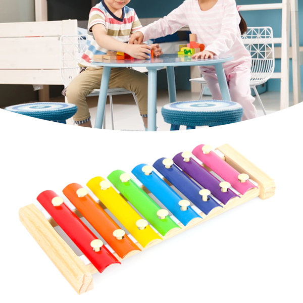 8 Tangenter Hand Knock Piano Baby Barn Musikalsk Leksak för Hem Spelrum