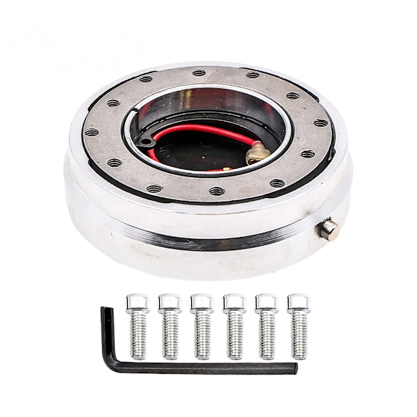 Snabbkopplingsratt Kit Universal Racing Ratt Snabbkoppling Booster - Silver (En Del)
