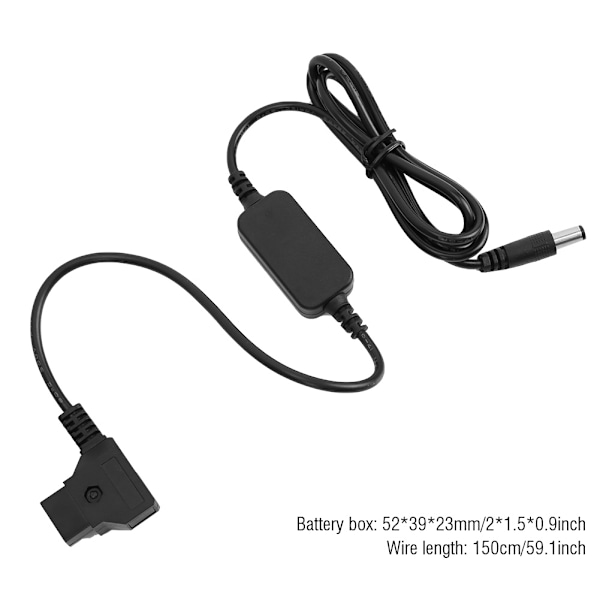 Svart ABS-plast Full Decoded NP-FZ100 till D-tap DC-koppling Adapter Dummy Batteri