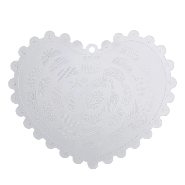 Nagelkonstmall Stencil Manikyr Stämpling Polsk Bild Tryckplatta KX-05