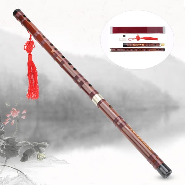 EKey Bambusfløjte Udvalgt Tør Bitter Materiale Traditionel Dizi Instrument Sæt ZD02