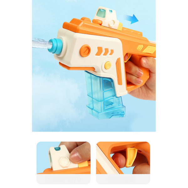 Automatisk sommar elektrisk leksak vattenleksak induktion vattenabsorberande högteknologisk burst vattenspel strand utomhus vattenkamp leksaker (orange)