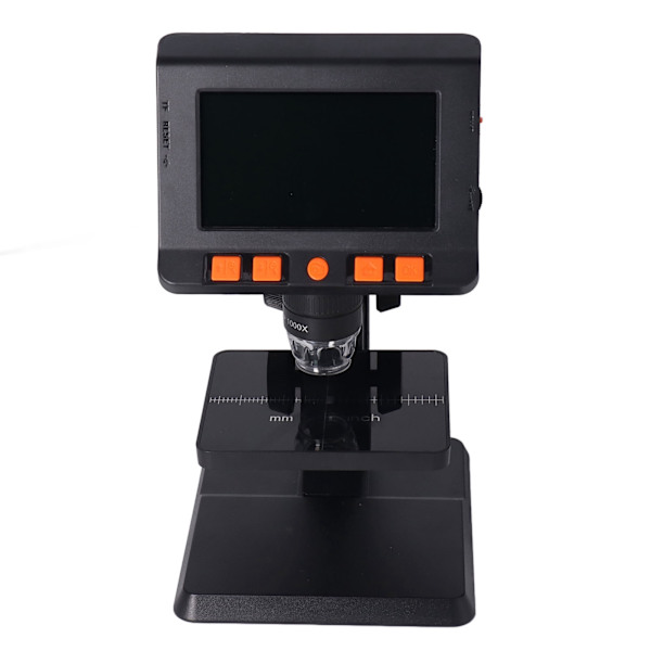 Bärbar HD-skrivbords elektronisk digitalt mikroskop 1000x 4,3 tum LCD digitalt mikroskop med 8 hög ljusstyrka LED-lampor