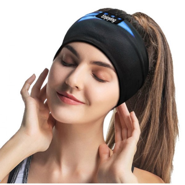 Sömnhörlurar Bluetooth sporthuvudband, hörlurar med huvudband med ultratunna HD stereohögtalare Perfekt för träning, jogging, yoga