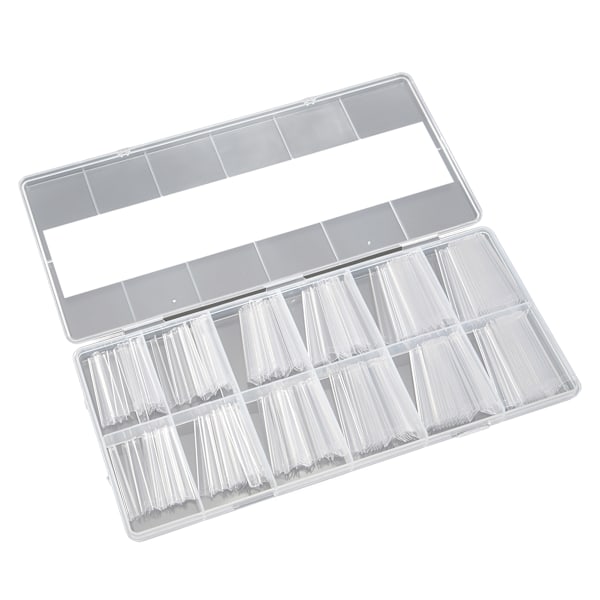 240 stk Lange Falske Negler Profesjonell Hjemmesalong DIY Transparent Full Cover Negletupp for Neglekunstner Nybegynner