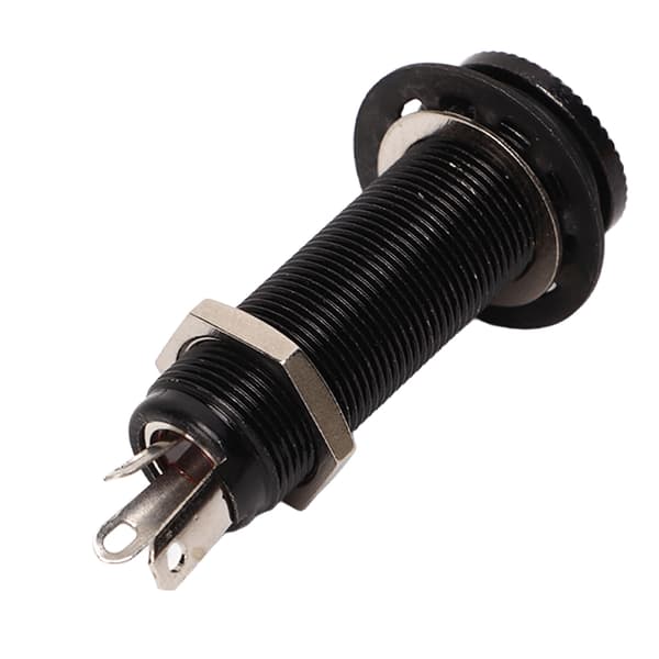 Guitar Gevind Jack Udskiftning Messing Lige Output Endpin til Elektrisk Guitar Bas Sort