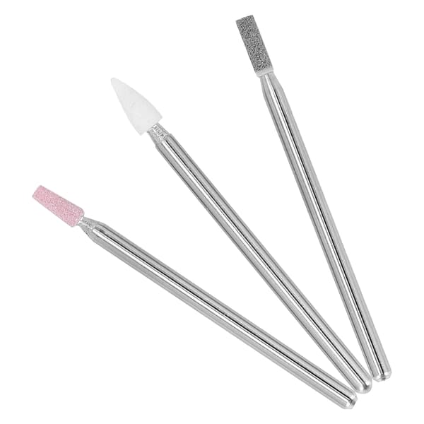 3 st Nagelfräsbits Professionella Nagelfil Cuticle Remover Bits med Förvaringslåda