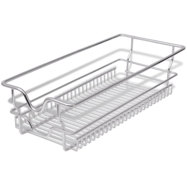 Ulosvedettävät langatelineet 2 kpl, hopea, 300 mm