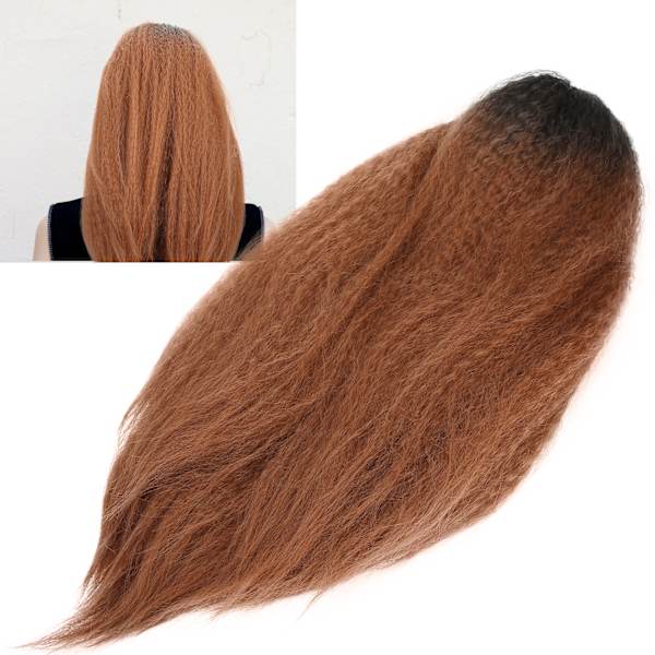 Brun Gradient Peruk för Kvinnor, Högtemperaturfiber, Lång Lockig, Trendig Syntetisk Peruk