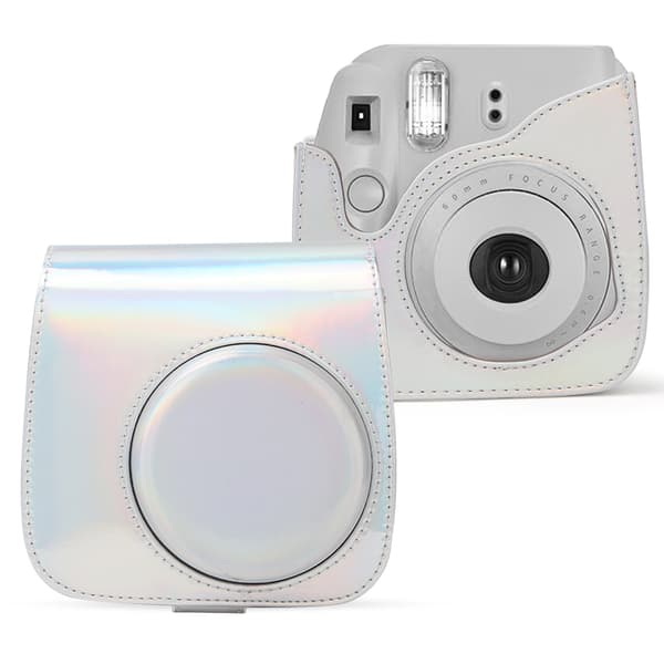 Skyddande väska med axelrem för Instax Mini 8/8+9 (Silver)
