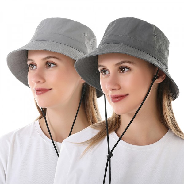 Bredbremmet solhatt for gutter og jenter, reversibel bøttehatt for barn