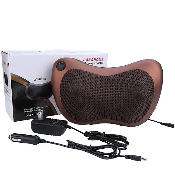 Elektronisk varme massagepude massager pude bil hjem lænd nakke ryg skulder afslapning