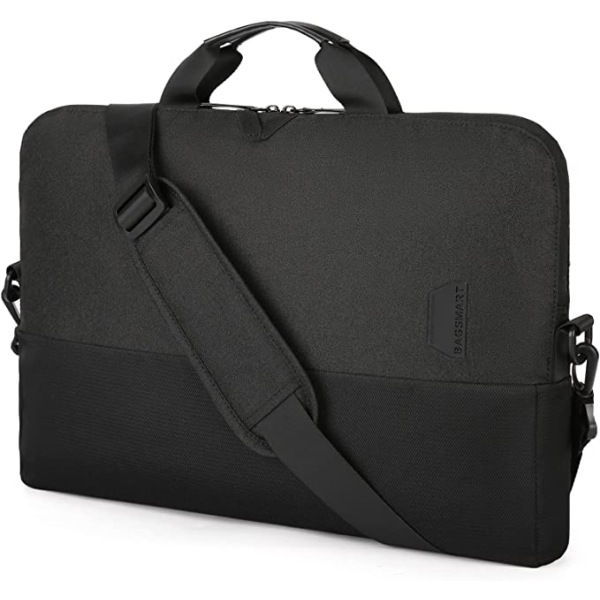 Laptop tasker til kvinder, 15,6 tommer laptop tasker, vandtætte crossbody tasker, business kontor rejse laptop tasker sort