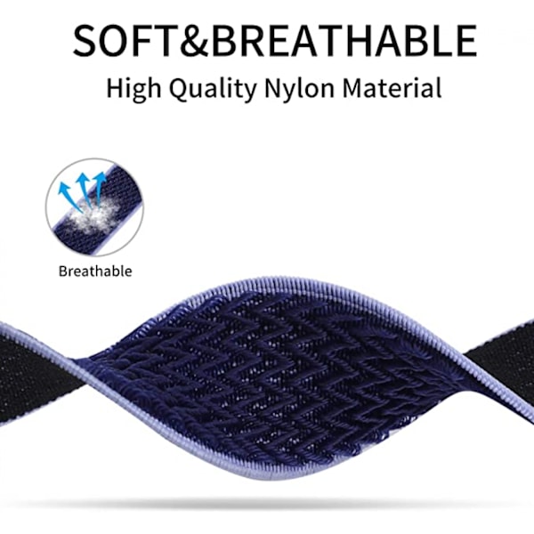 Stretchig rem kompatibel med Apple-band Justerbar stretch flätad elastisk väv nylon för iWatch 7 --- Svart（38/40/41mm）