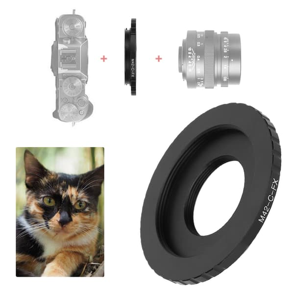 M42CFX adapterring passer til M42/C-monteringslinse til installation på FX-monteringskamerahus