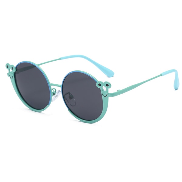 Sommer Fashion Polariseret Børnebriller Tegneserie Snegl Form Metal Solbriller Trend med Solbriller---Gul ramme Sort ben grå skive