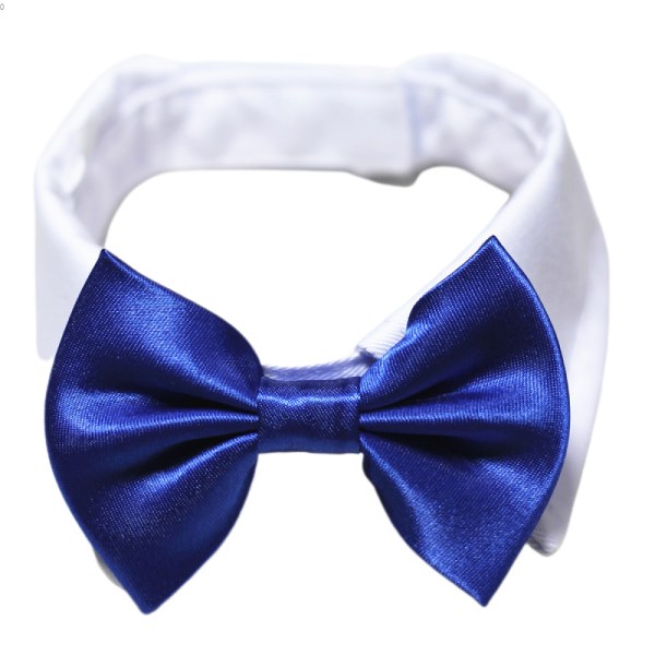 Hundehalsbånd Fashion Bow Tie Hals Håndlavet Justerbar Hunde Katte Halsbånd til Bryllup Fødselsdagsfest Tilbehør（L）