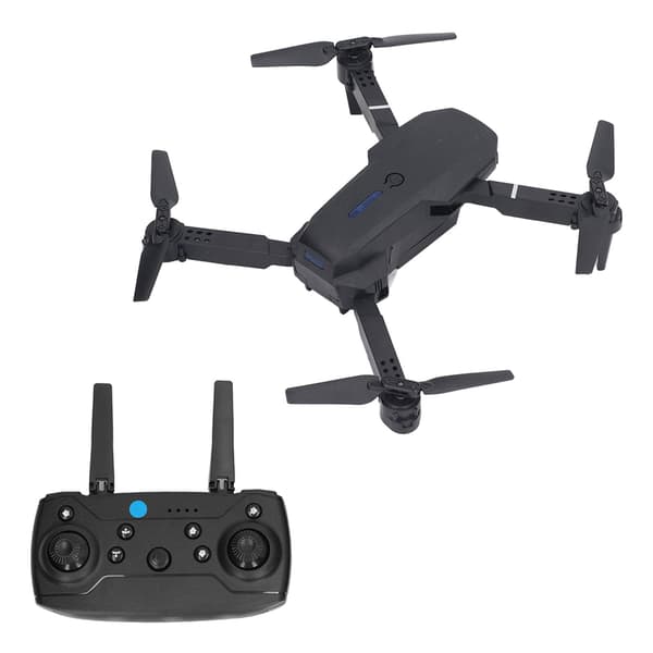 E88 4-akset luft-quadcopter HD dobbeltkamera højopløselig foldbar RC-drone sort