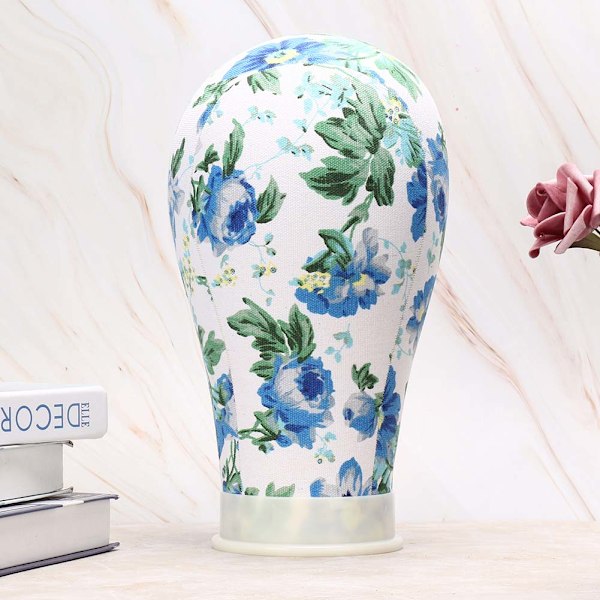 Mannequinhode Styling Parykkhode Modell Praksis Bruk Parykkhatt Displayholder Blå 23 tommer