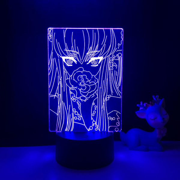 WJ Anime 3D-lampa Code Geass för sovrumsinredning Nattlampa Födelsedagspresent Manga Code Geass Led Nattlampa Sängbord