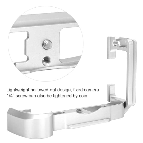 Aluminiumslegering L-formet Quick Release Plade til Canon EOS M50 Spejlløst Kamera (sølv)