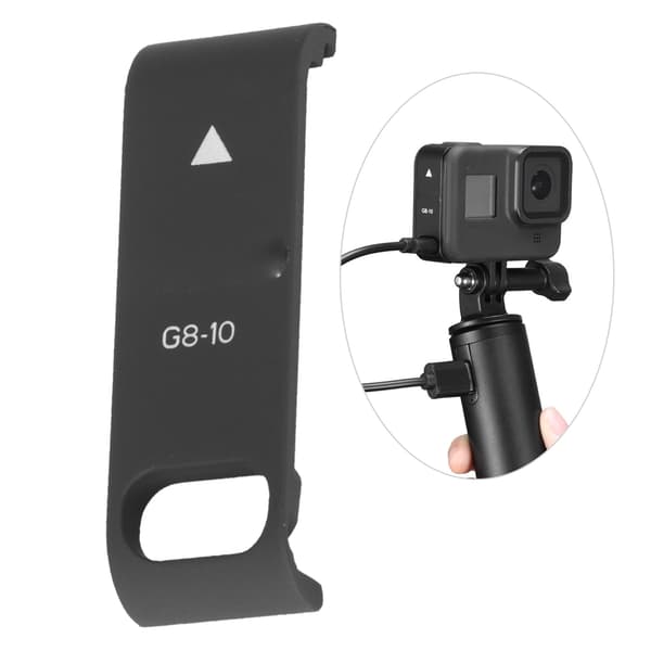 G8-10 Batterisideksel for GoPro 8 Actionkamera Synkron Ladeport