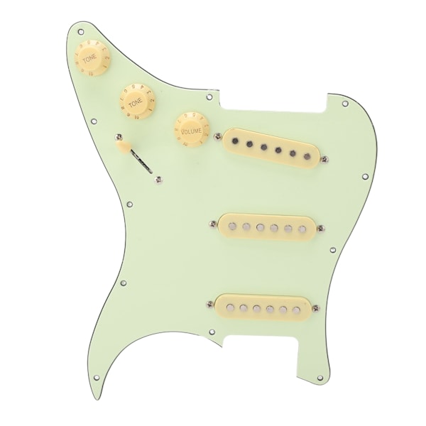 SSS Elektrisk Gitarr Pickguard Vintage Grön Komplett Kretspanel Elektrisk Gitarr Repskydd
