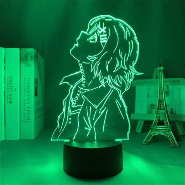 Akryl Anime Manga 3D Lampe Juuzou Suzuya til Soveværelses Dekoration Natlys Cool Fødselsdagsgave 7/16 Farve Fjernbetjening Berøringsskifte Led