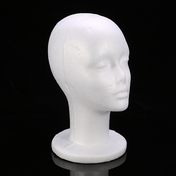 1 stk. Kvinnelig skum mannequin hode parykk styling hatt hodeplagg visning modell