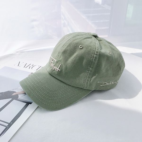 Retro vår och sommar tvättad utomhus solhatt casual vild baseballkeps, grön