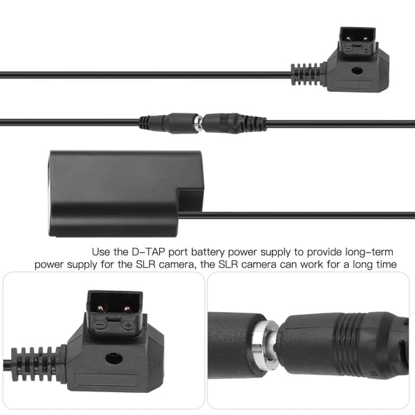DCC16 til D-TAP hoder full dekoding dummybatteri rett linje for Lumix S1 seriekamera
