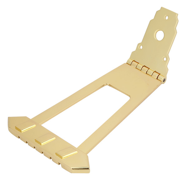 Sinkronisert vibrato-bro for jazzgitar i sinklegering (gull)