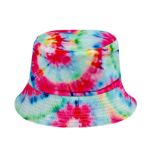 Printed tie-dye fiskare hatt utomhus solskydd hink hatt graffiti dubbelsidig grytmössa